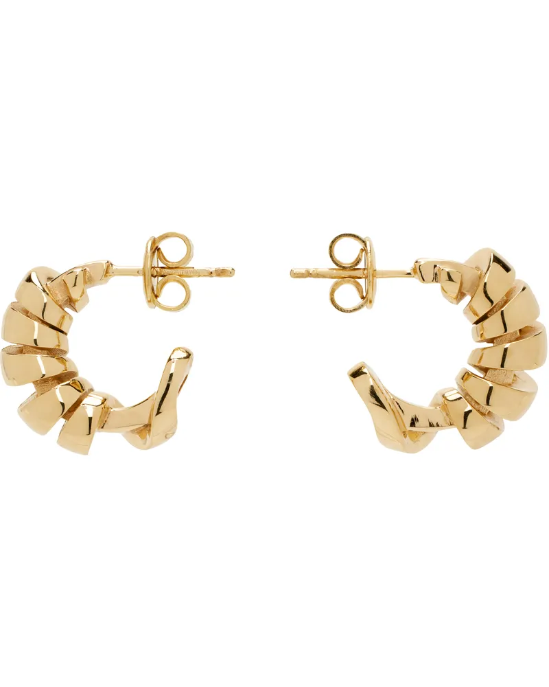 Bottega Veneta Gold Twist Earrings 8120