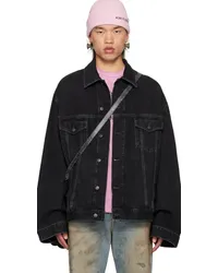 Acne Studios Black Relaxed-Fit Denim Jacket Black