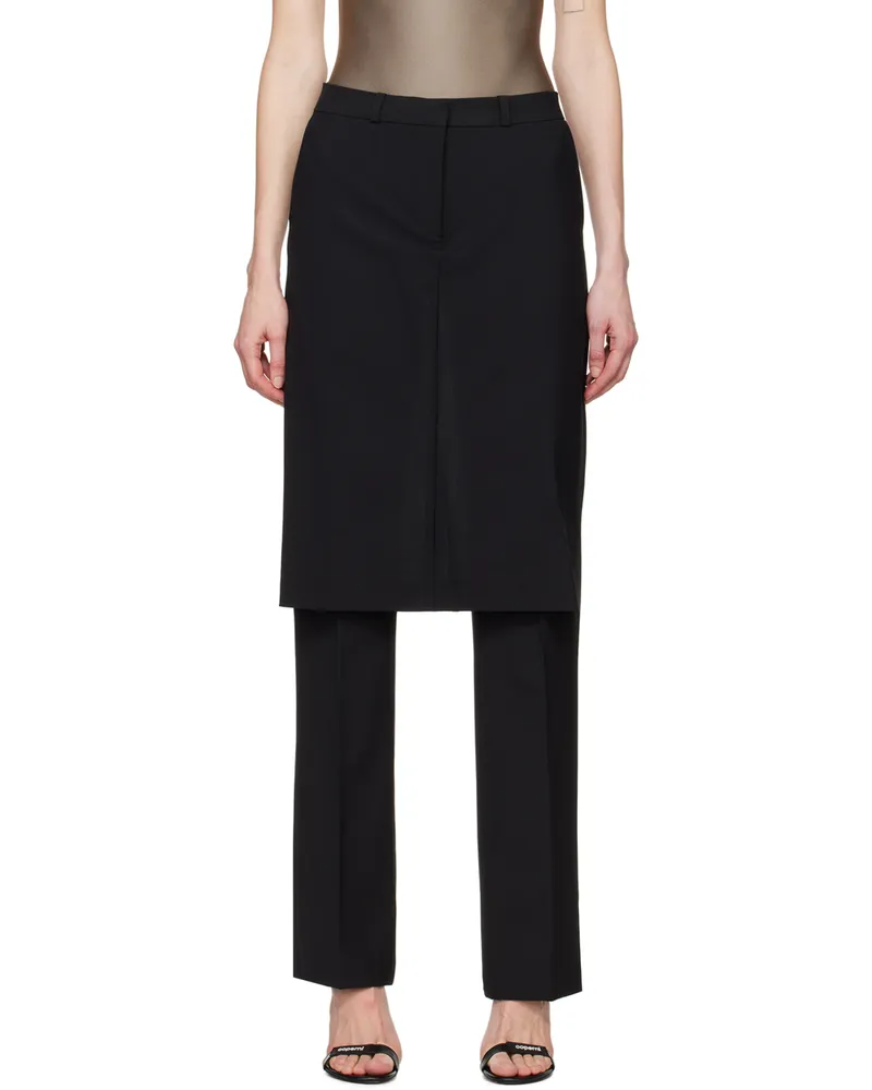 COPERNI Black Skirt-Overlay Trousers Black