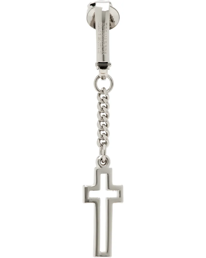 Dsquared2 Silver Clip-On Single Earring Palladium