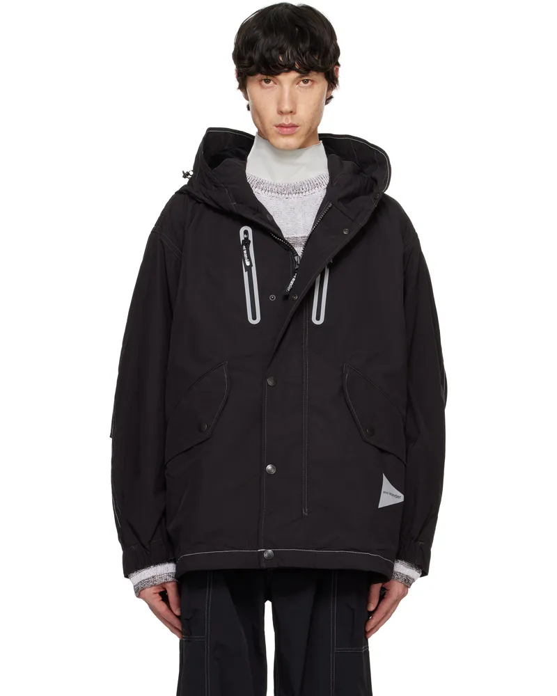 and wander Black Fishtail Octa Jacket Black010