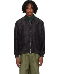 NEEDLES Black B.B. Bomber Jacket B-charcoal