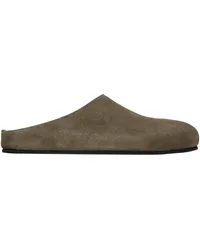 The Row Taupe Hugo Slip-on Loafers Ash