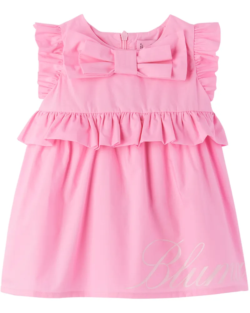 Blumarine Baby Pink Ruffle Dress X0564