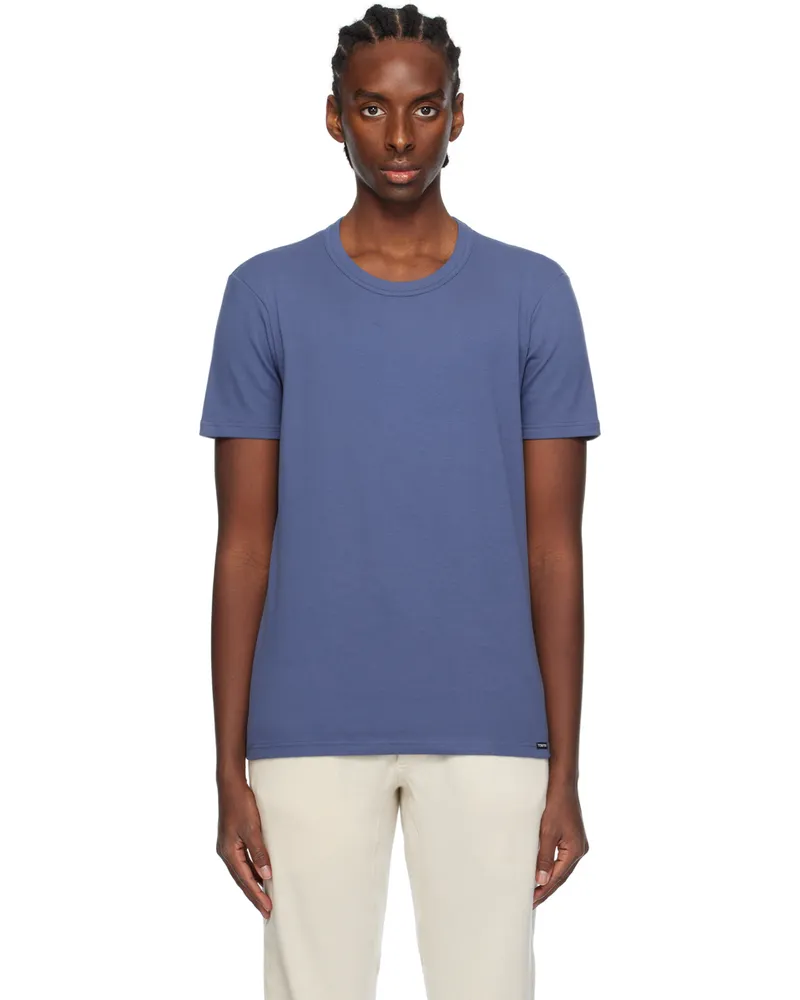 Tom Ford Blue Crewneck T-Shirt 434