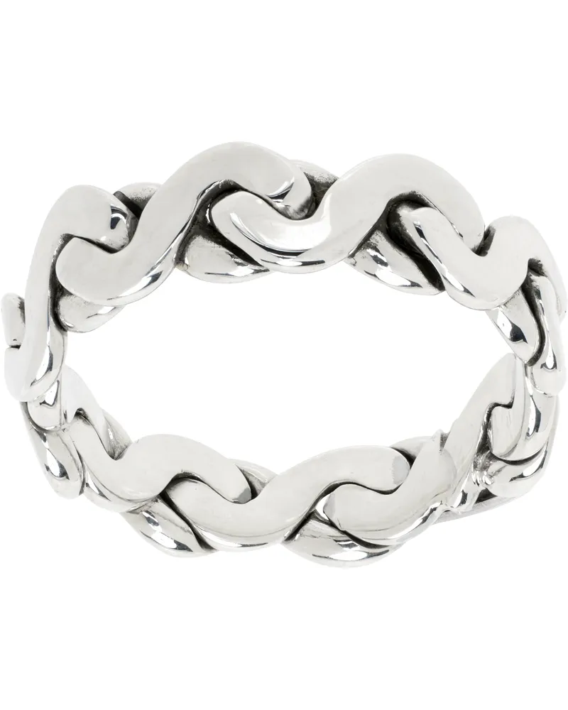 Emanuele Bicocchi Silver Infinity Loop S-Link Ring Silver