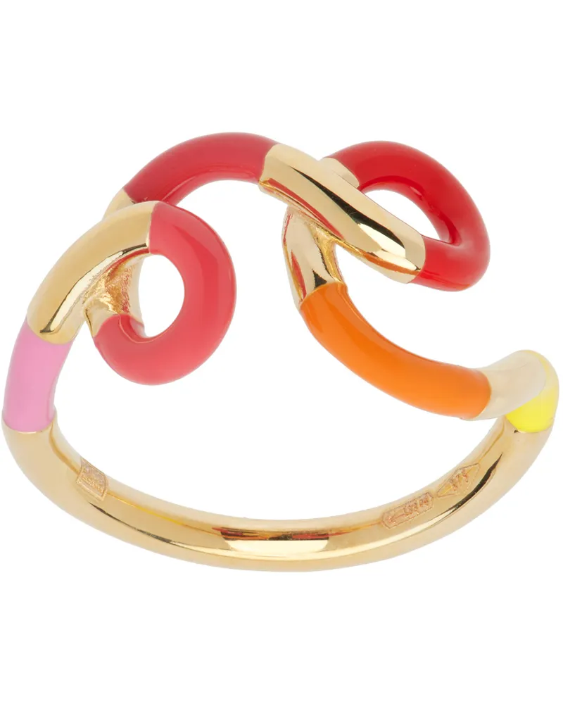 Bea Bongiasca Viticcio Pink Ring With Small Boat By Bea