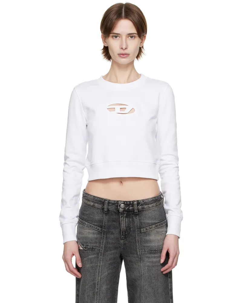 Diesel White F-Slimmy-Od Sweatshirt 100