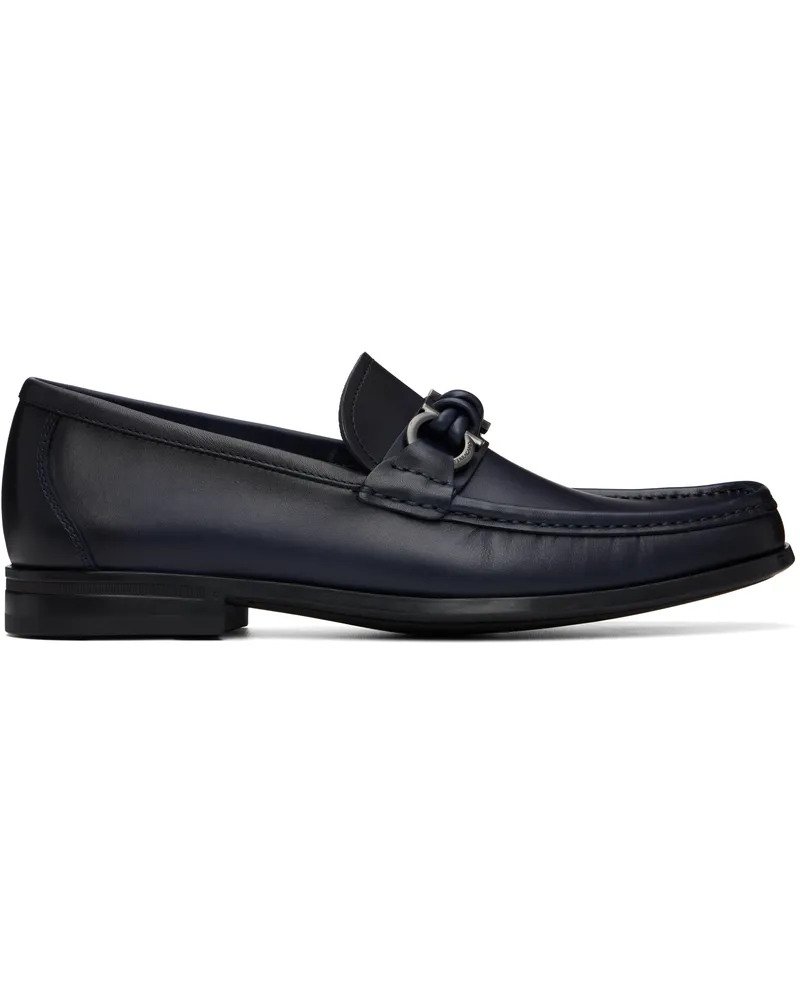 Ferragamo Navy Alain Loafers Navy