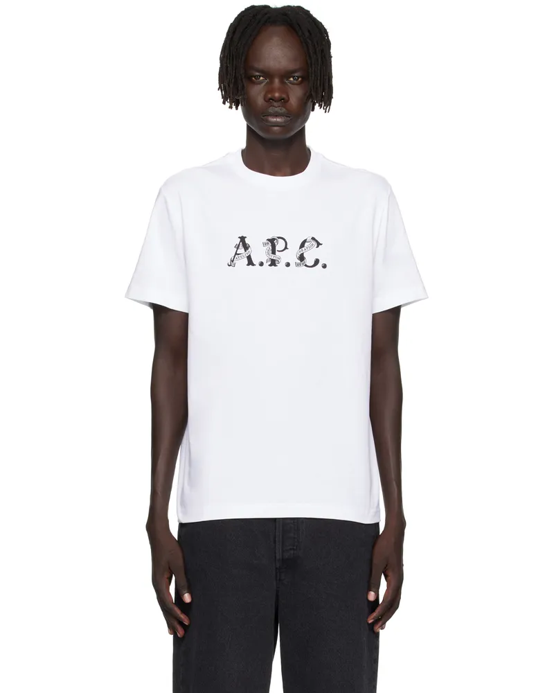 A.P.C. White Hugo T-shirt Aab