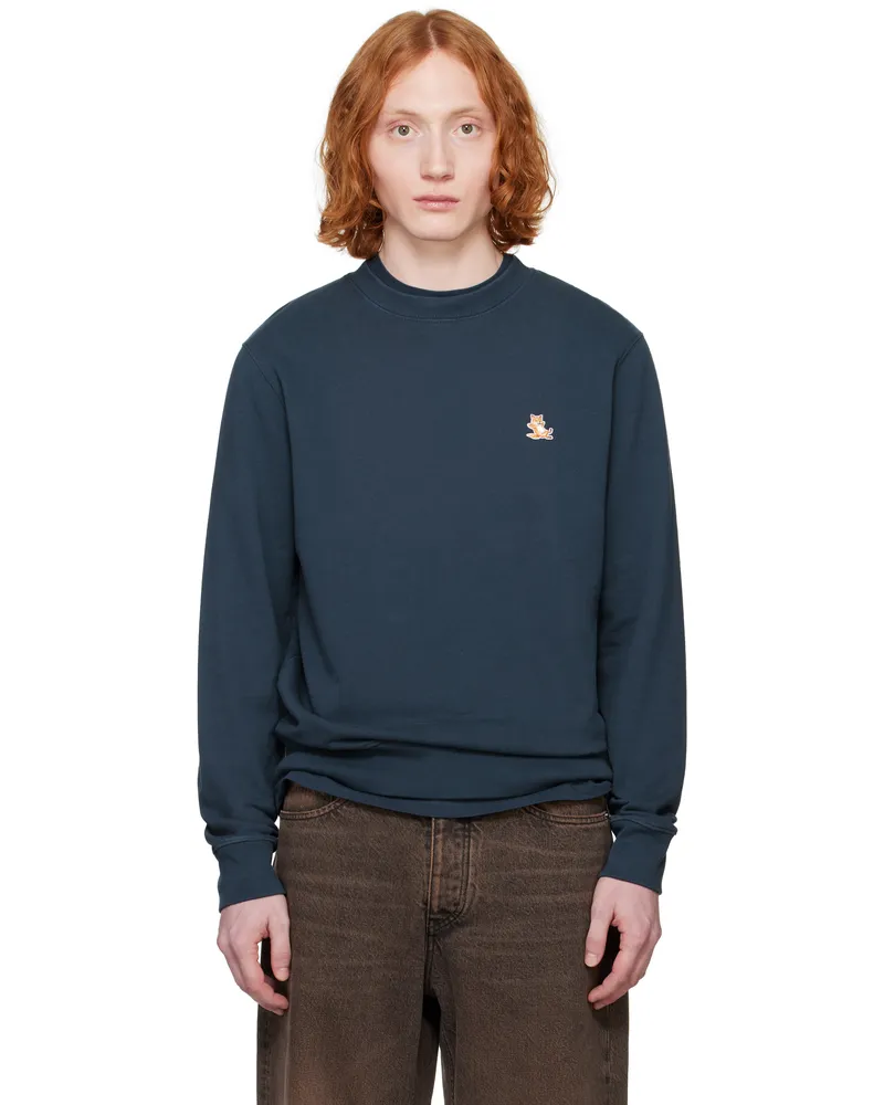 Kitsuné Navy Chillax Patch Regular Sweatshirt P476