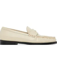 STAUD Off-White Loulou Loafers Crm