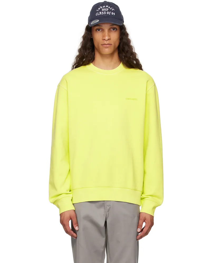Carhartt WIP Yellow Duster Script Sweatshirt Gd