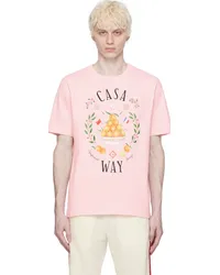 Casablanca Paris SSENSE Exclusive Pink 'Casa Way' T-Shirt Pink