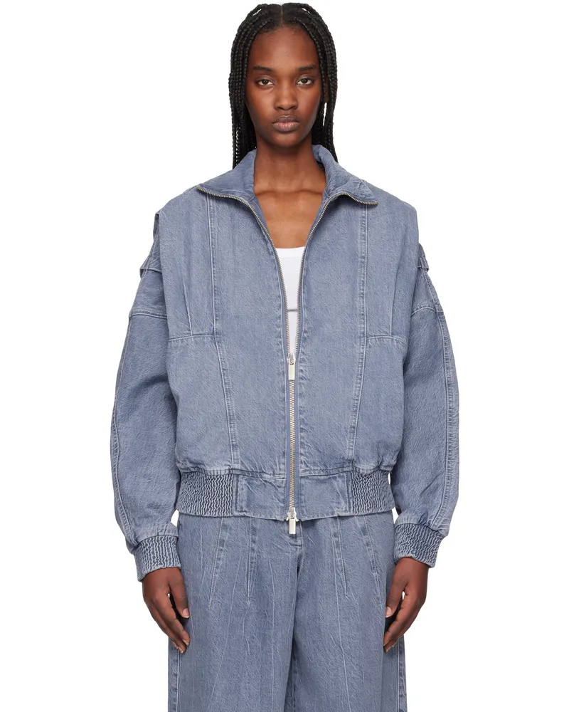 ROTATE Birger Christensen Blue Bat Sleeve Denim Jacket 831