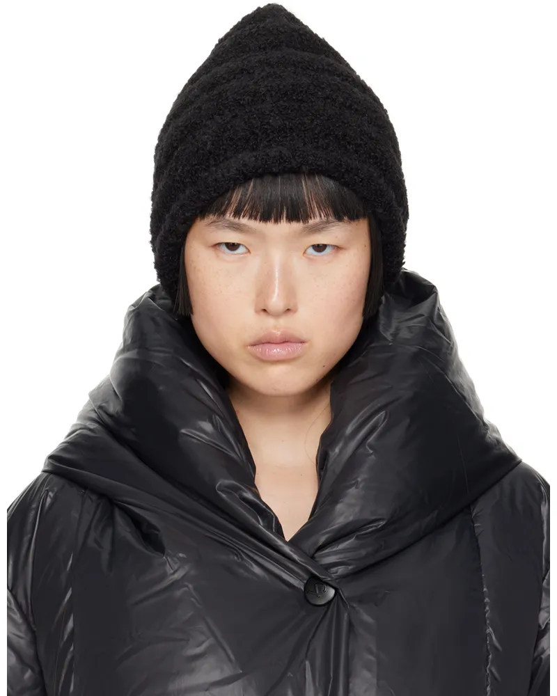 OPEN YY Black Rolled Beanie Black