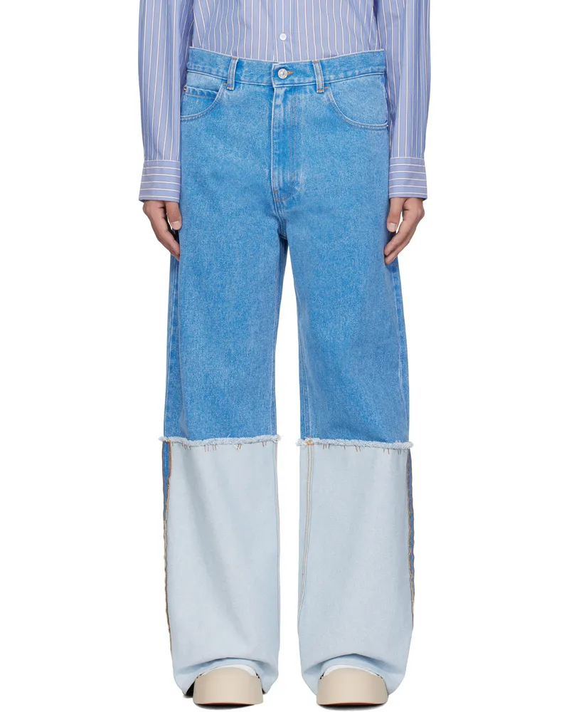 Marni Blue Wide Leg Jeans Bdb44