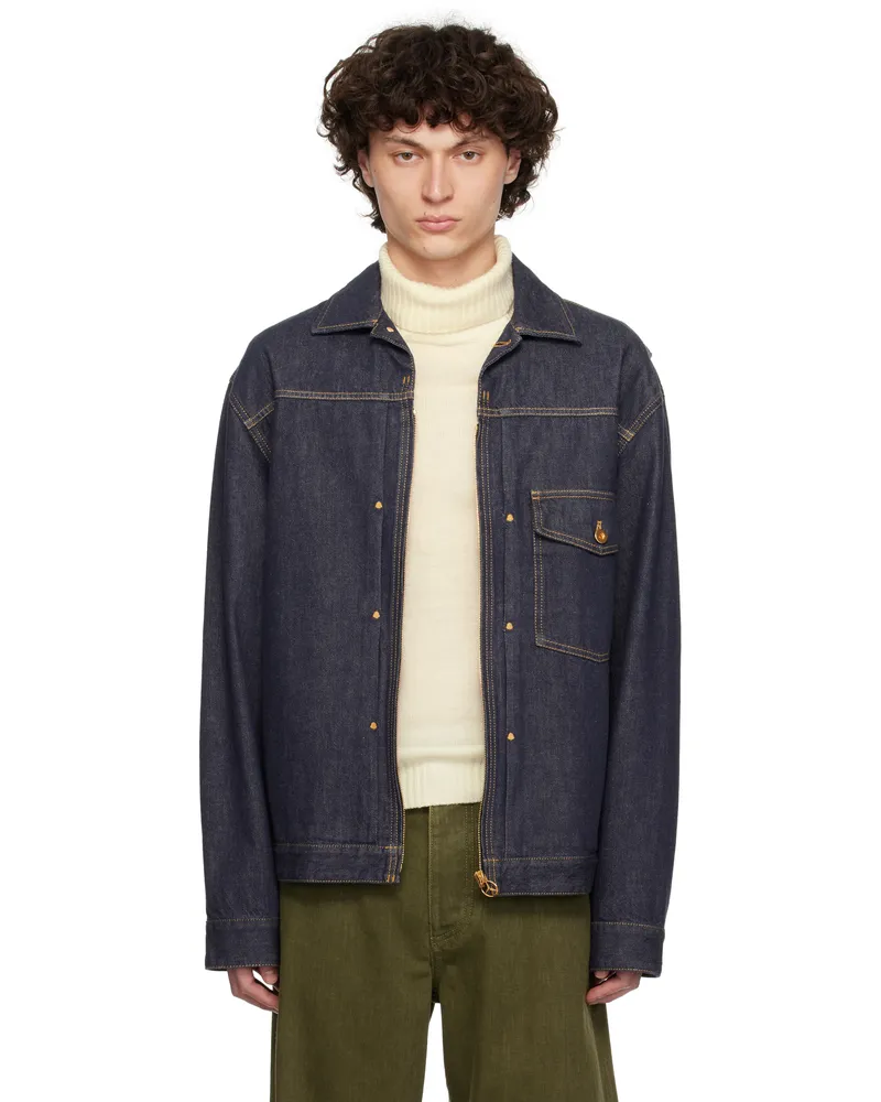 Moncler Mercedes-Benz by NIGO Navy Nepit Denim Jacket 77a