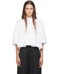 Simone Rocha White Back Bow Balloon Blouse White