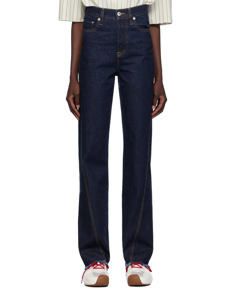 Lanvin Blue Twisted Jeans 29