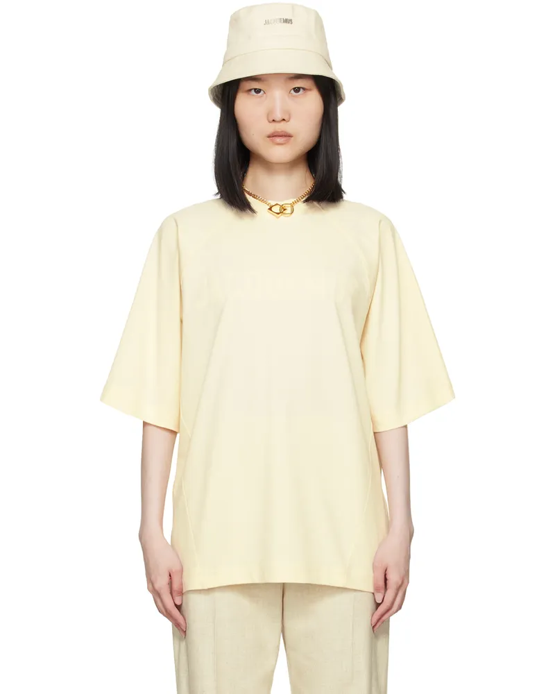 Jacquemus Beige Les Classiques 'Le t-shirt Typo' T-Shirt 130