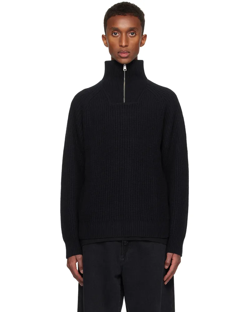 Carhartt WIP Navy Marlon Half Zip Sweater 1cxx
