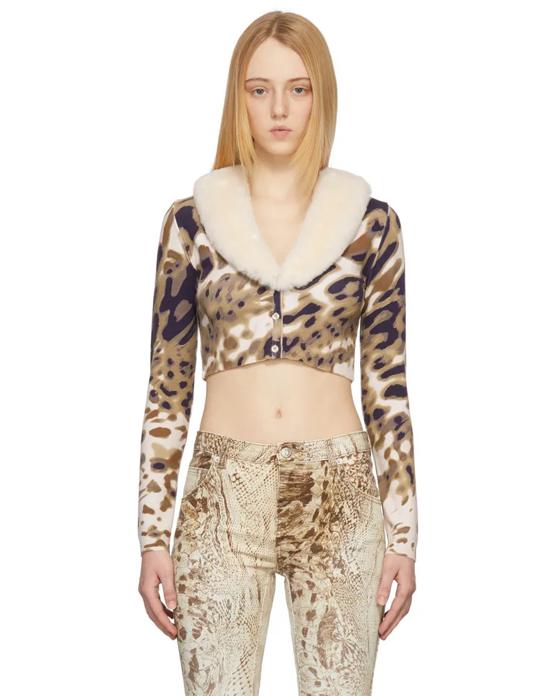 Blumarine Multicolor Print Cardigan M8219