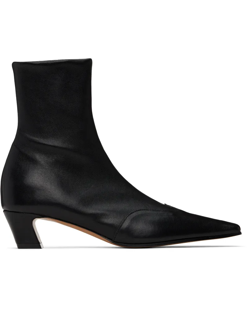 KHAITE Black Nevada Stretch Low Boots 200