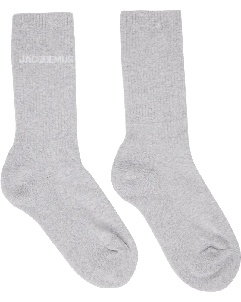 Jacquemus Gray 'The Jacquemus' Socks 920