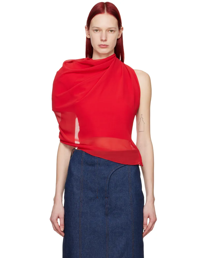 Jacquemus Red Les Sculptures 'Le haut Pablo' Blouse 470
