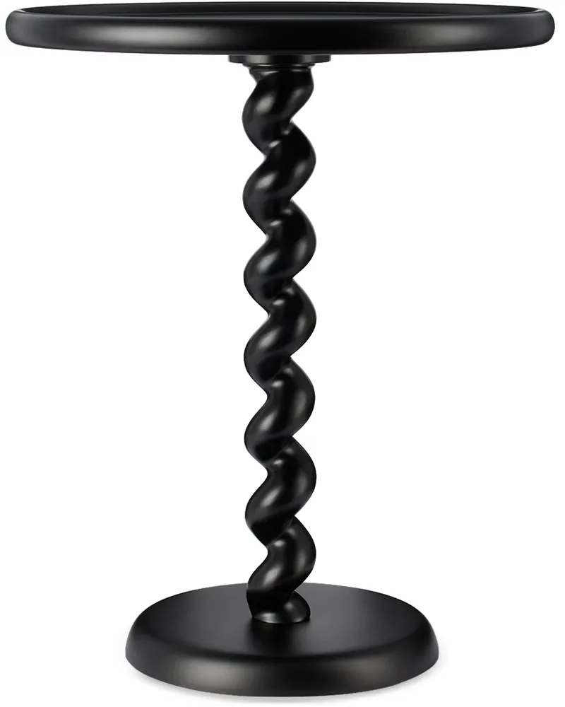 POLSPOTTEN Black Twister Side Table Black