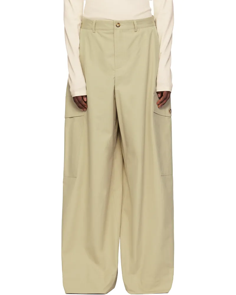 La Collection Beige Stein Trousers Beige