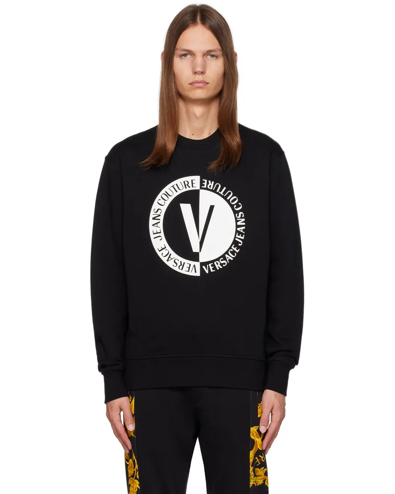 Versace Jeans Black V-Emblem Sweatshirt E899