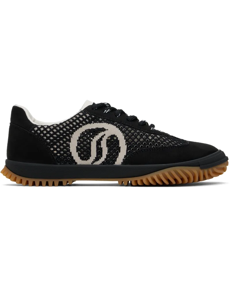 Stella McCartney Black & Gray S-Wave Sport Mesh Paneled Sneakers 1036