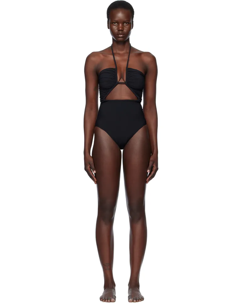 Rick Owens Black Hollywood Prong Bather Swimsuit 09
