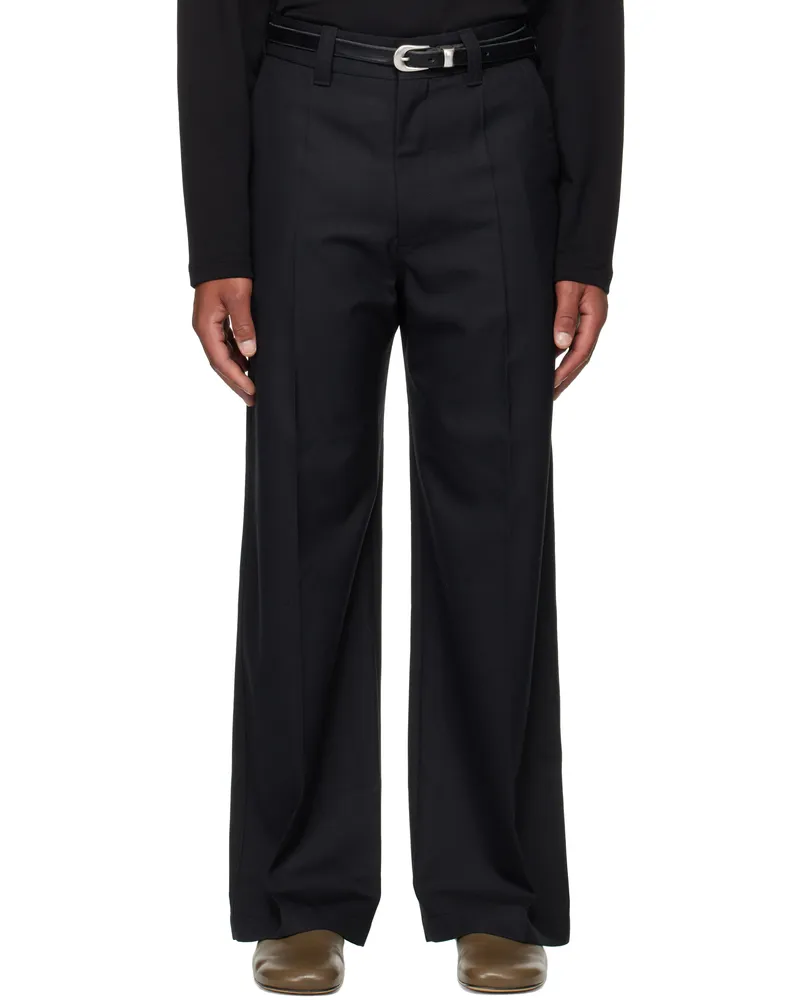 Christophe Lemaire Navy Straight Tailored Trousers Mu066