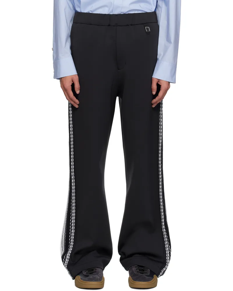 Wooyoungmi Navy Knit Detail Track Pants Navy927n