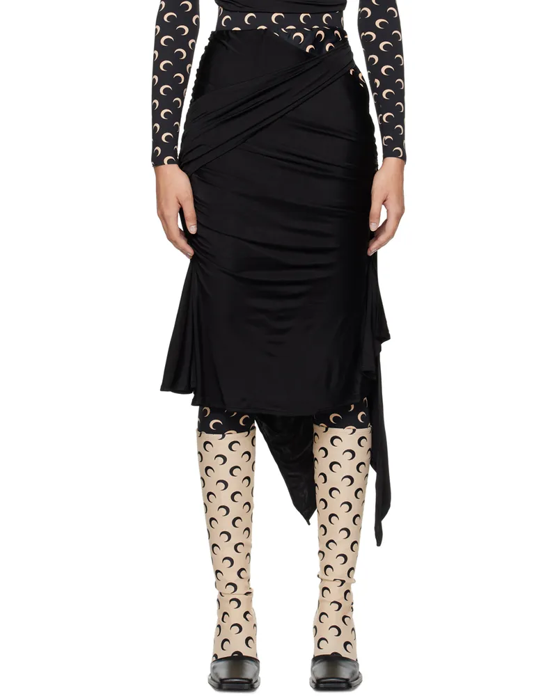 Marine Serre Black Shelter Midi Skirt Bk99