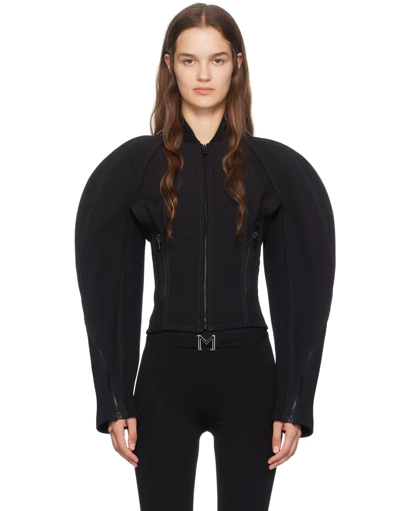 Thierry Mugler Black Sculptured Scuba Jacket 1999