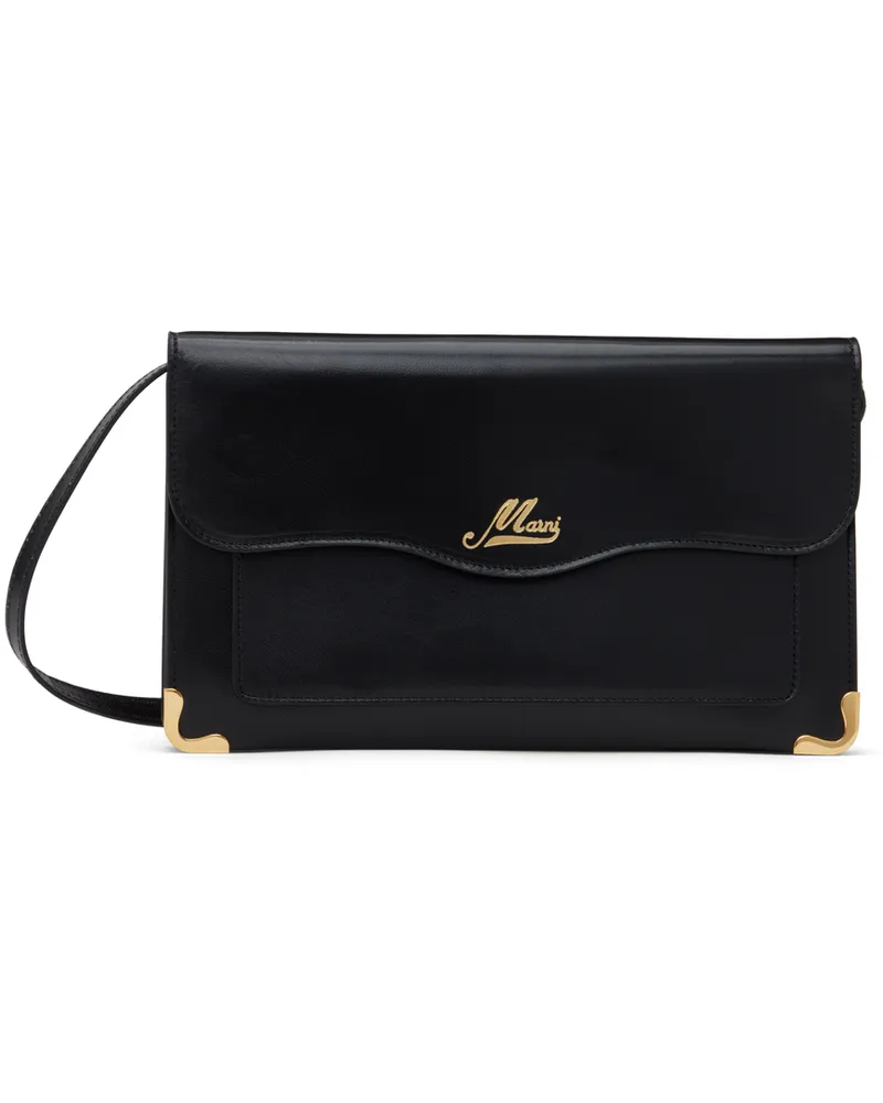 Marni Black Wavy Pouch Shoulder Bag 00n99