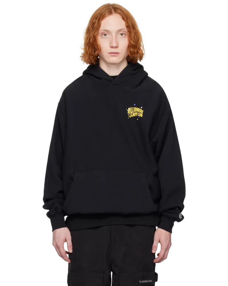 Billionaire Boys Club Black Oversized Arch Logo Popover Hoodie Black