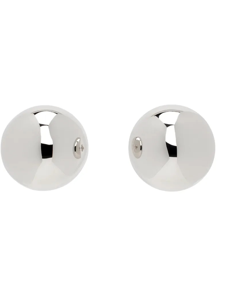 Givenchy Silver Curve Earrings 040-silvery