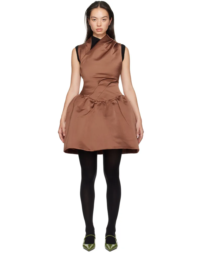 SHUSHU/TONG Orange Backless Minidress Rb100
