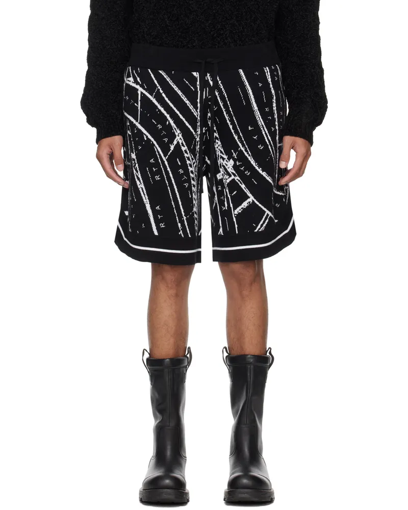 RTA Black Drawstring Shorts Black