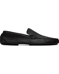 The Row Black Lucca Slip-On Loafers Blk