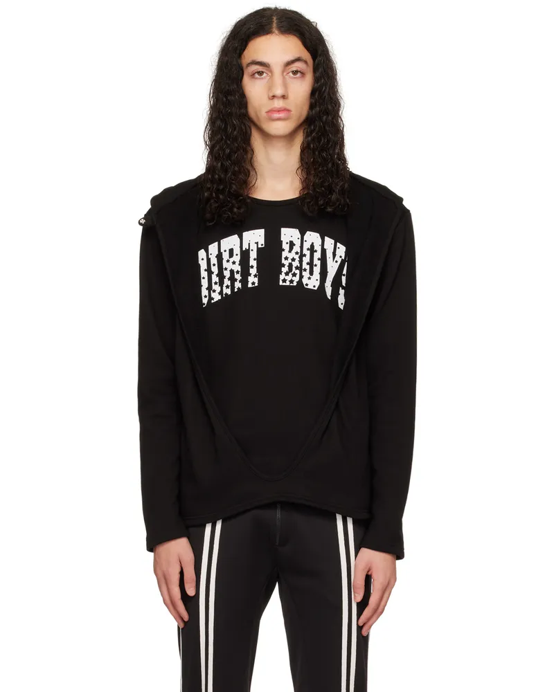 OPEN YY SSENSE Exclusive Black Layered Hoodie Black