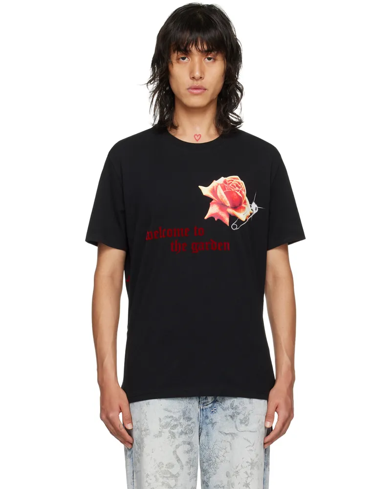 ksubi Black Rose Garden Biggie T-Shirt Black