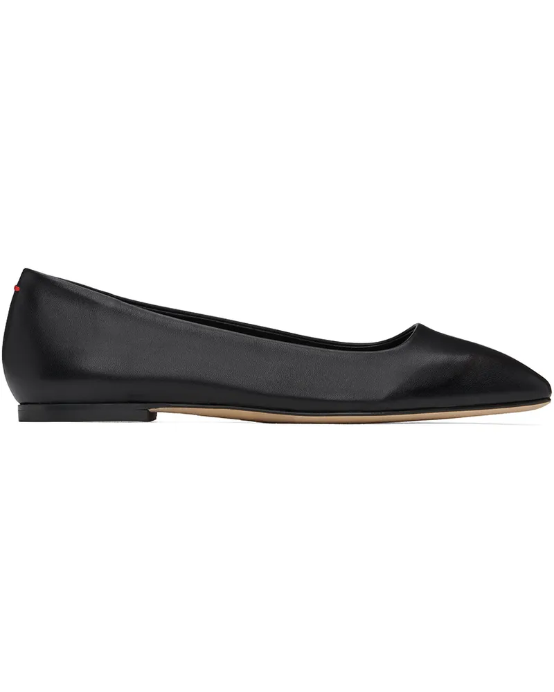 aeyde Black Ida Ballerina Flats Black