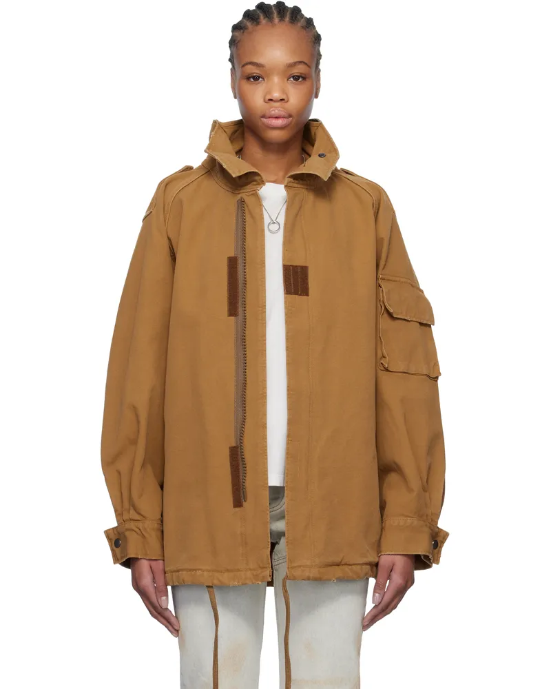 Maison Margiela Tan Spliced Canvas Jacket 132