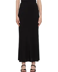 Matteau Black Elasticized Waistband Maxi Skirt Black